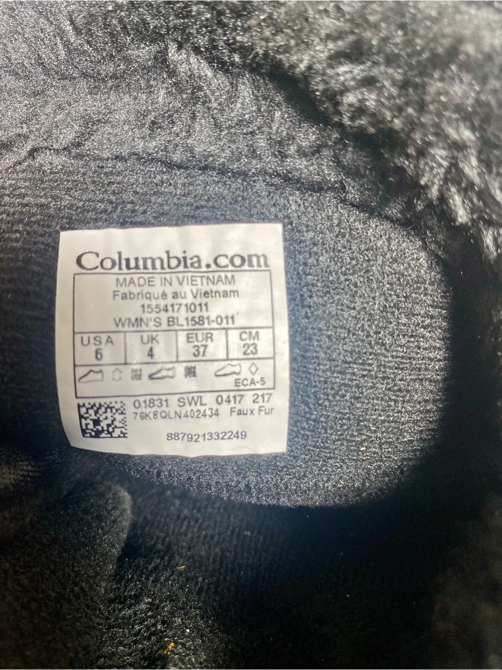 Columbia Ice Maiden II Women Waterproof Winter Boots Size 9 Black Leather Laceup